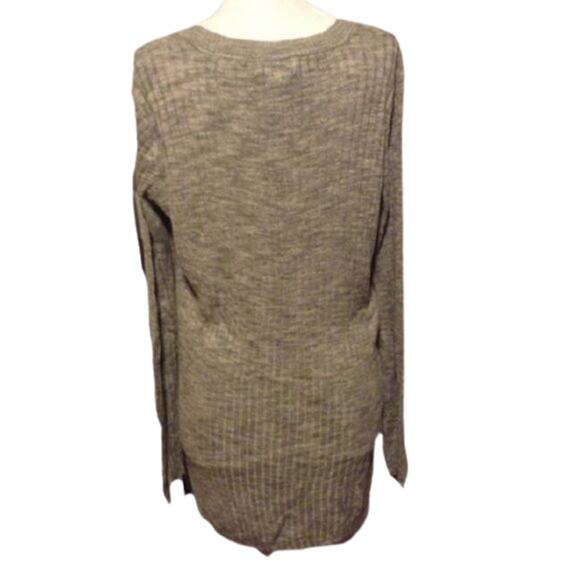 AVA & VIV Gray Marled Lightweight Ribbed Fall Sweater Plus 14W X 1X NEW - Picture 2 of 5